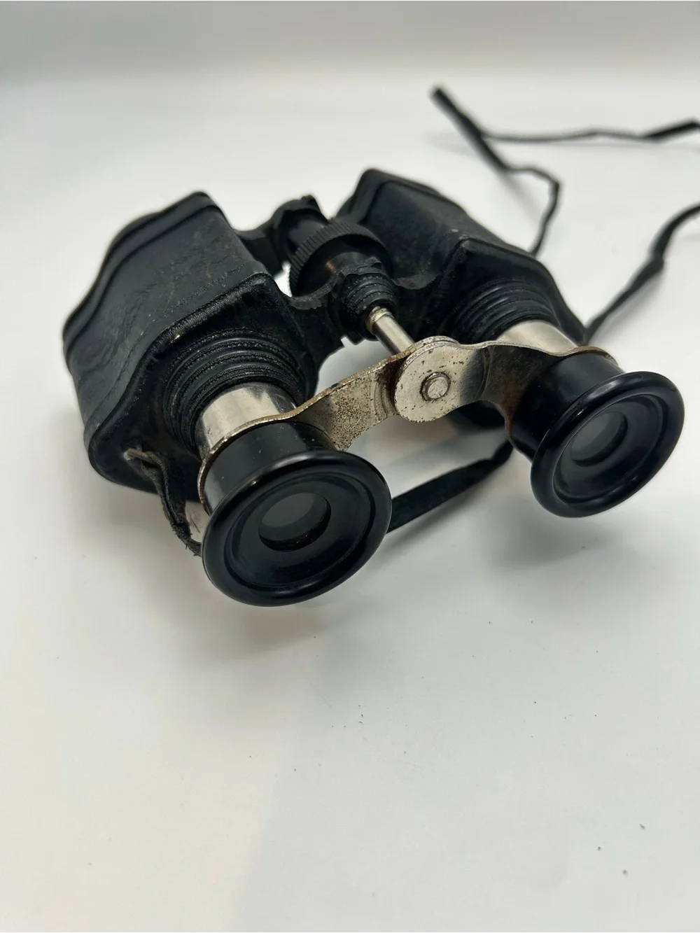 Classic Black Compact Binoculars with Neck Strap